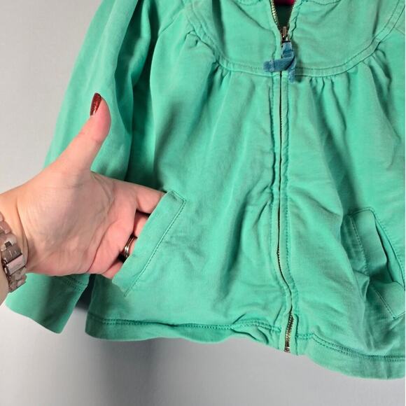 Tea Kids Girls Cotton Zip Up Cozy Comfort Hoodie Sweatshirt Mint Green Size 5 - Picture 6 of 6